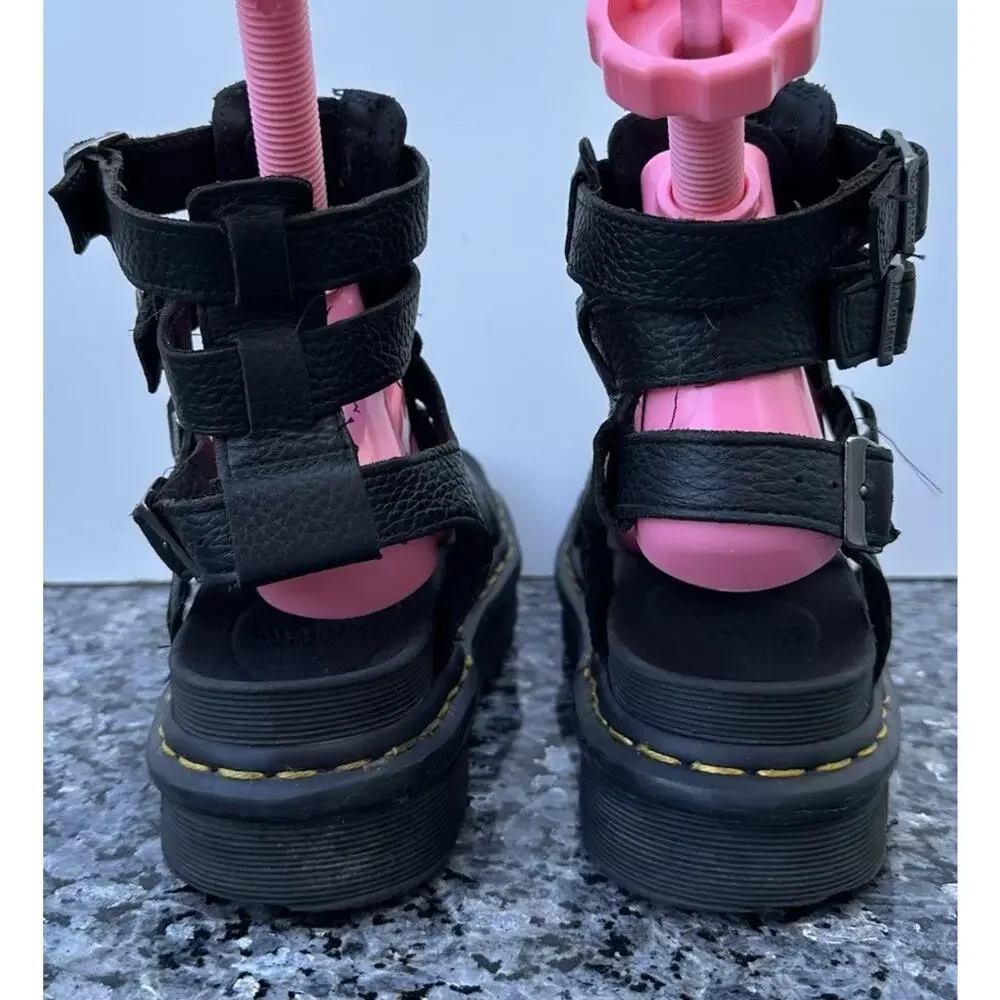 Dr martens OLSON ZIPPED LEATHER STRAP SANDALS size US 9